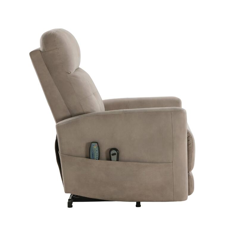 Woxo Power Lift Recliner Chair with Heat, Massage, Brown Microfiber