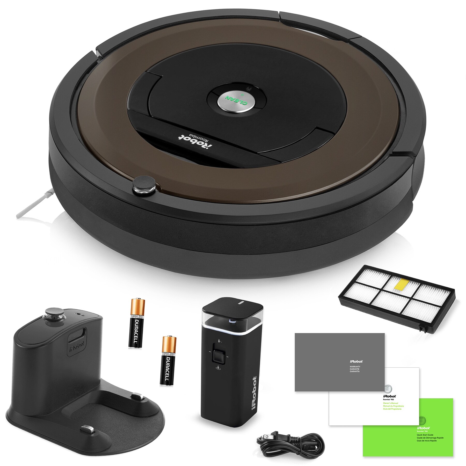 Shop Irobot Roomba 890 Vacuum Cleaning Robot Dual Mode Virtual Wall Barrier With Batteries Extra High Efficiency Filter More Overstock 17120999