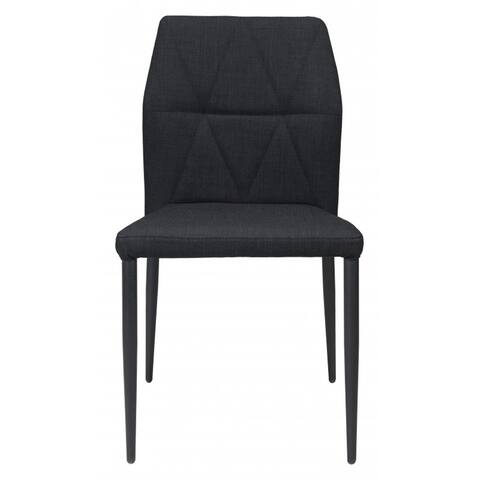 Offex Modern Durable Revolution Dining Chair - Set of 4, Black - 21.7"L x 17.7"W x 33.5"H.
