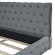 preview thumbnail 10 of 22, Velvet Queen Platform Bed with Diamond Grid Detail