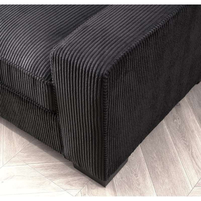 Luxe Corduroy Sofa with Sleek Design Spacious and Comfortable 3 Seater Couch Large