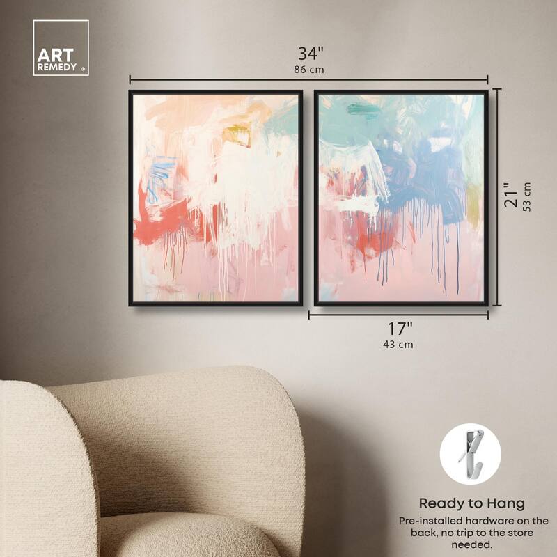 Breath of Colors Canvas Set of 2 by Art Remedy