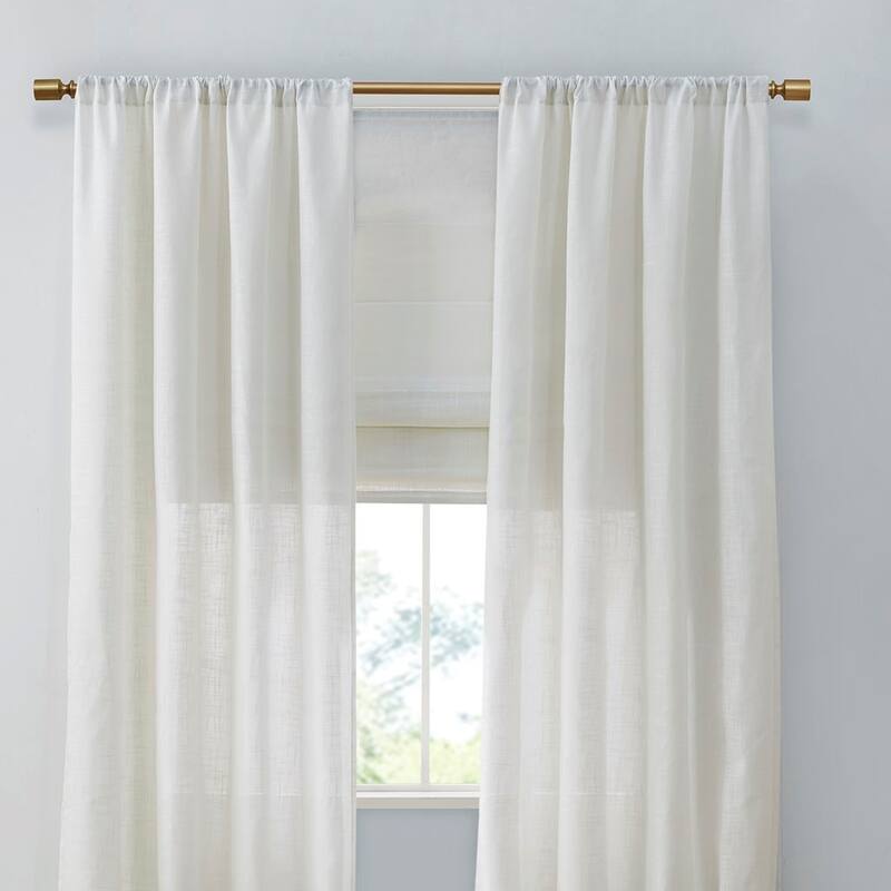 Linen Blend Light Filtering Curtain Panel