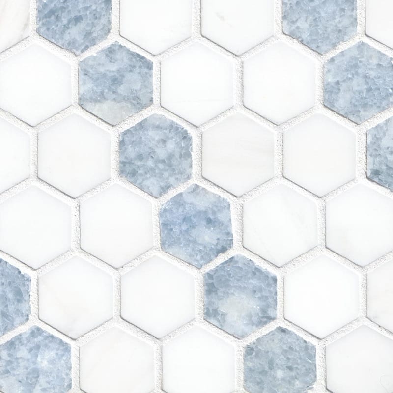 Ackland AKM-S-1X1LUP-CA 11" x 14" Marble Geometric Floor and Wall