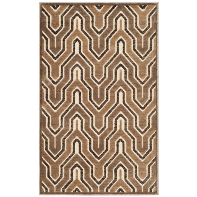 SAFAVIEH Paradise Kinneret Modern Viscose Rug - 2'7" x 4' - Camel/Cream