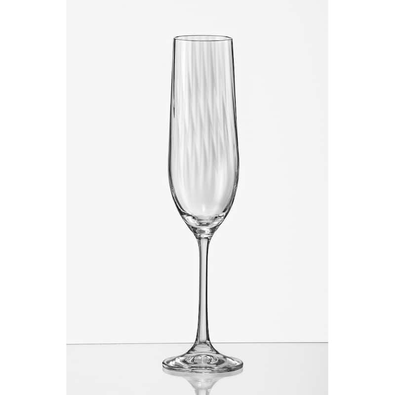 Christopher Knight Waterfall Fluted Champagne Set of 6