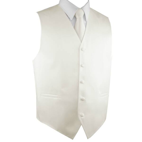 Shop Men S Formal Tuxedo Vest Tie Pocket Square Set Ivory M