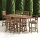 preview thumbnail 41 of 44, POLYWOOD Lakeside Plastic 7-Piece Bar Set Teak