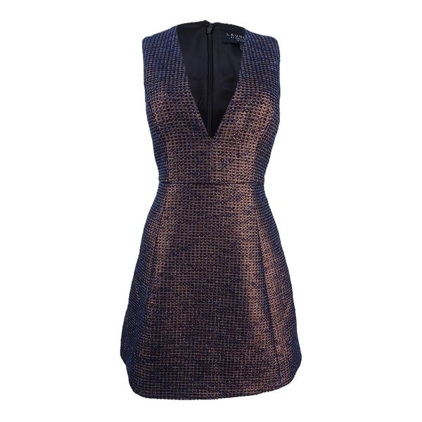 Laundry by Shelli Segal Women's Jacquard Fit & Flare Dress - Bed Bath &  Beyond - 41460220