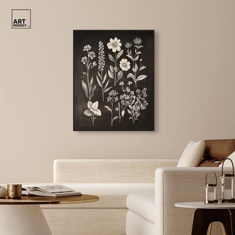 Herbarium on Dark Canvas by Art Remedy