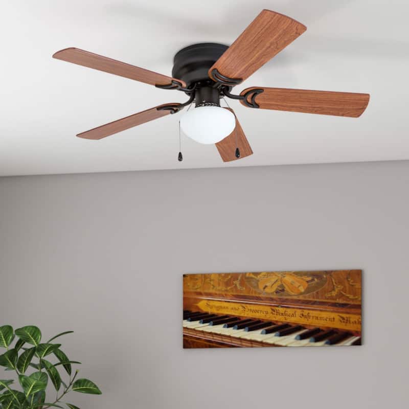 44" Prominence Home Alvina Satin Nickel Traditional Indoor LED Ceiling Fan with Light, Pull Chain