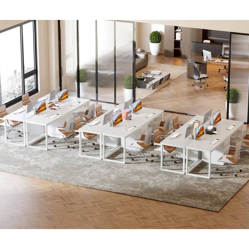 78.7 Inch Extra Long Computer Desk with 3 Drawers for 2 Person