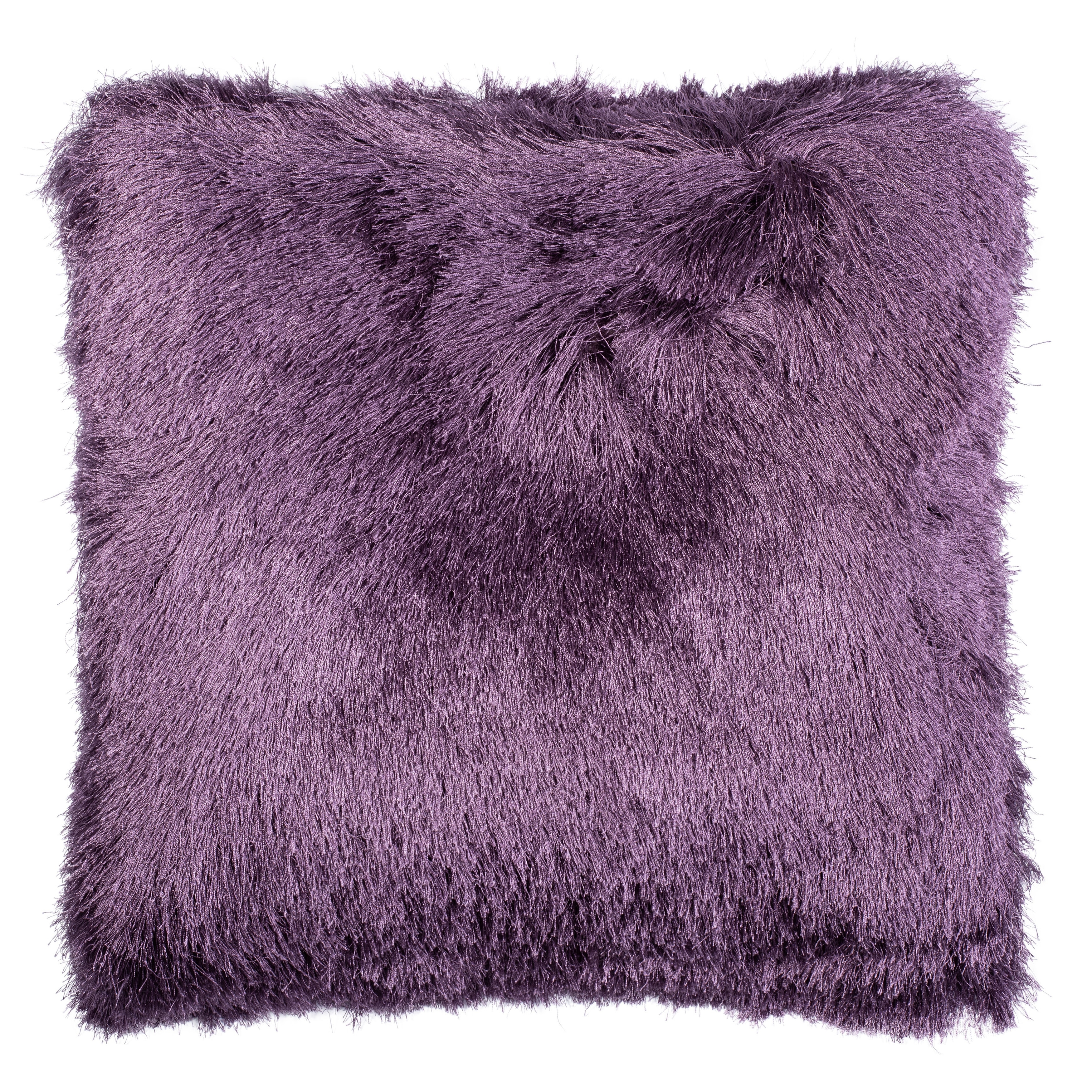 SAFAVIEH Chic Shag Decorative Accent Throw Pillow 20 x 20 Square Purple