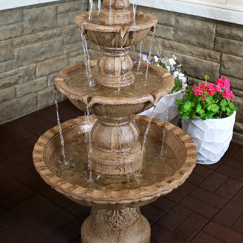 4-Tier Electric Pineapple Water Fountain Lightweight - Choose Color