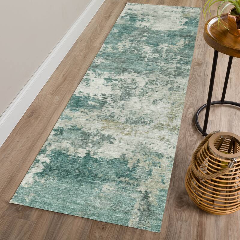 Machine Washable Indoor/ Outdoor Modern Jenna Chantille Rug