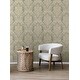 preview thumbnail 6 of 6, Seabrook Designs Enora Striped Damask Unpasted Wallpaper