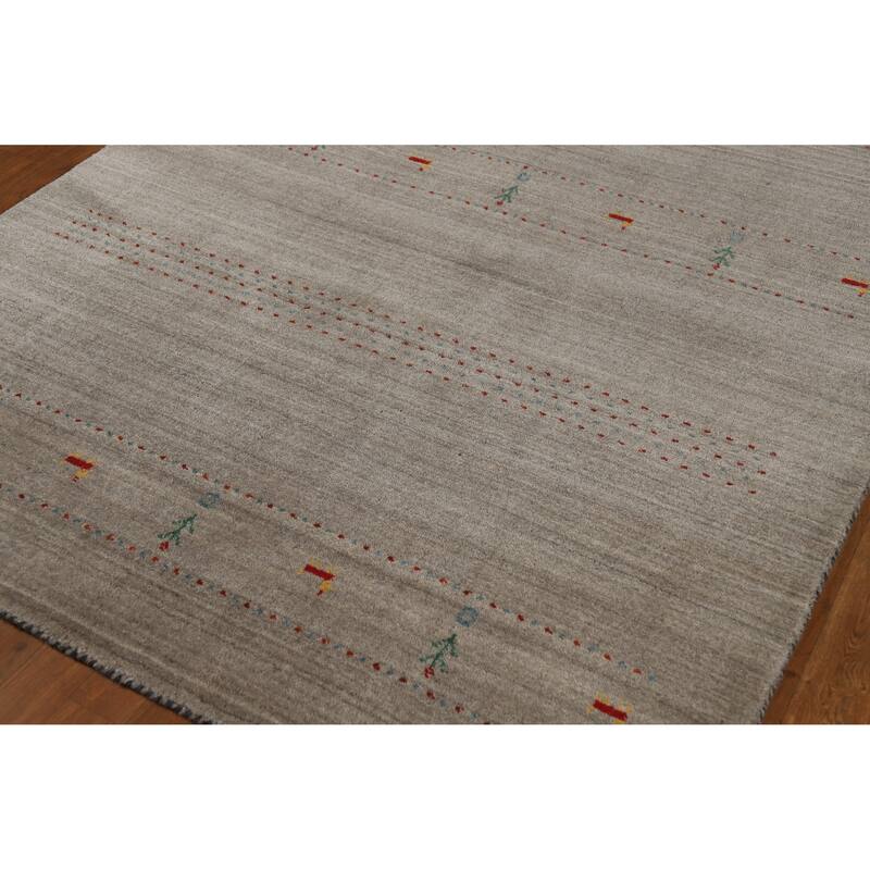 Tribal Gabbeh Indian Rug Handmade Contemporary Wool Carpet - 5'1" x 7'8"