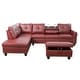 preview thumbnail 62 of 60, Sectional Sofa Set w/ Drop Down Table