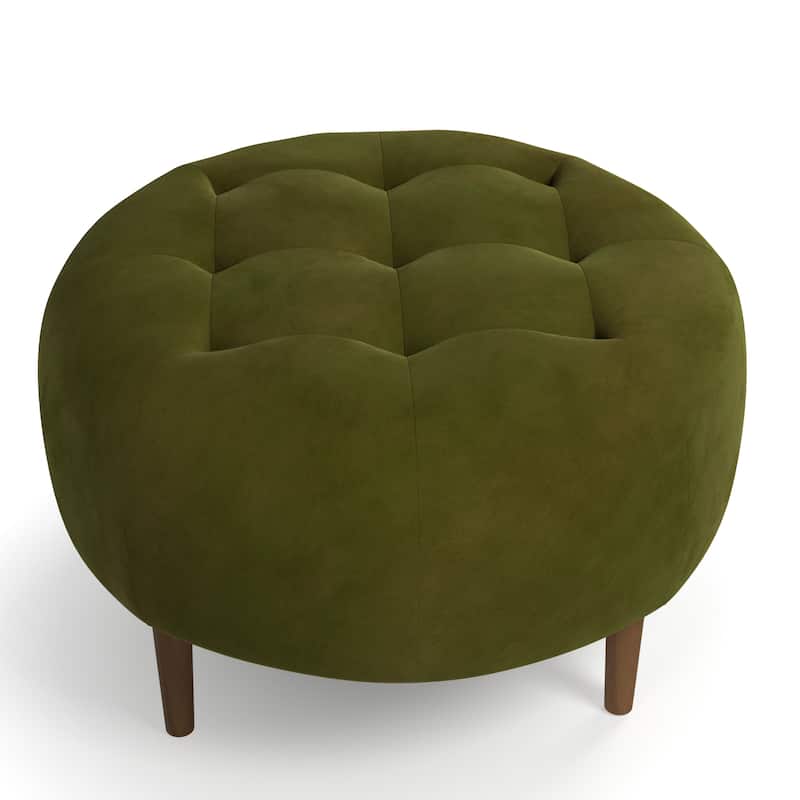 Bloomfield Round Velvet Ottoman