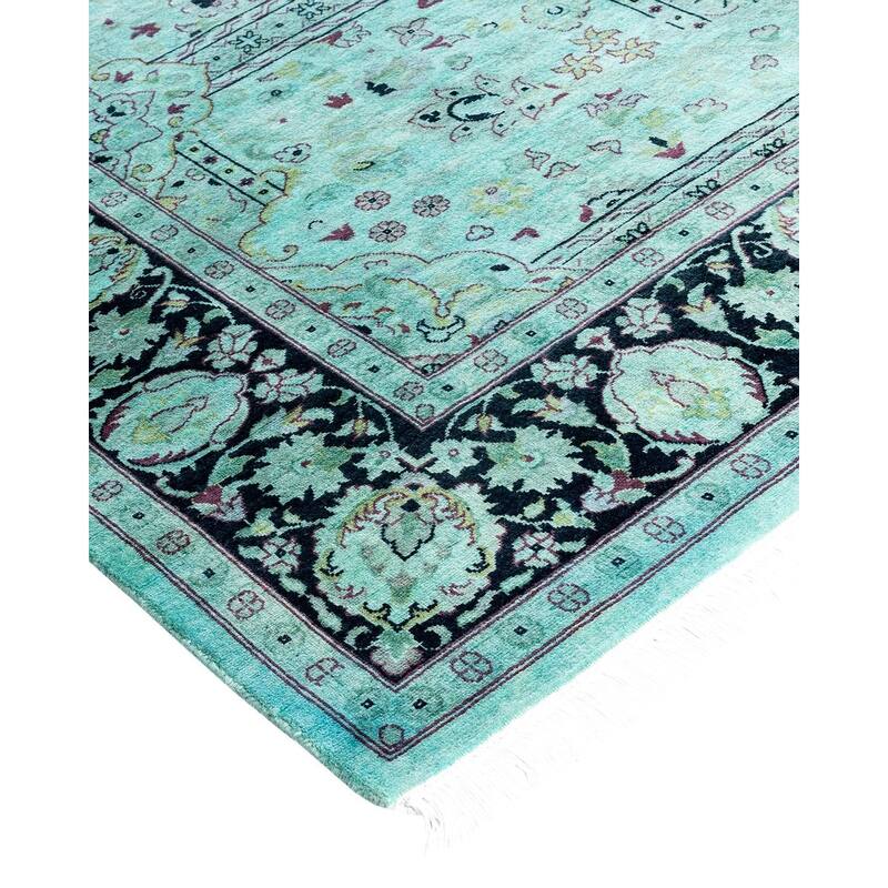 Fine Vibrance One-of-a-Kind Hand-Knotted Area Rug - Blue, 4' 8" x 7' 5" - 4' 8" x 7' 5"