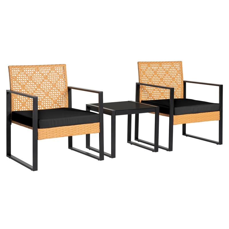 Outdoor Wicker Furniture Sets - 23.42"H x 29.53"W x 23.82"D