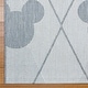 preview thumbnail 4 of 7, Licensed Disney Mickey Mouse Grey/ Cream Modern Argyle Flatweave Indoor/ Outdoor Area Rug