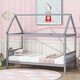 preview thumbnail 1 of 44, Twin Size Solid Wood House Frame Platform Bed, with Headboard and Footboard, with Underbed Storage Space, Minimalist Kids Bed LIGHT GREY