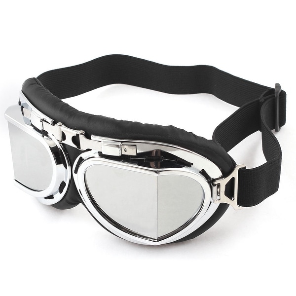 Unique Bargains Cycling Skiing Ski Racing Silver Tone Lens Goggles Eyewear Protective Glasses