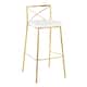Option White Faux Leather/Gold Metal
