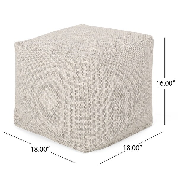 Camrose Contemporary Fabric Pouf by Christopher Knight Home