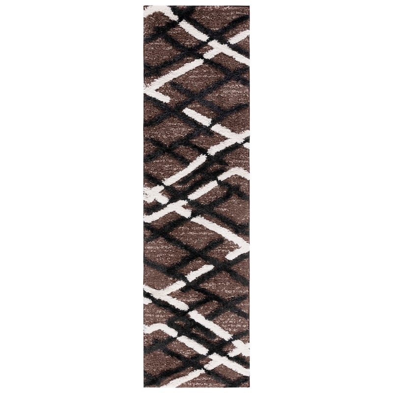 SAFAVIEH Hi-Lo Shag Inka Modern 1.6-inch Thick Rug