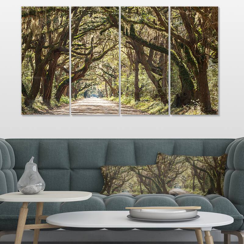 Designart "Trees Tunnel in Botany Bay" Landscape Print Wall Art