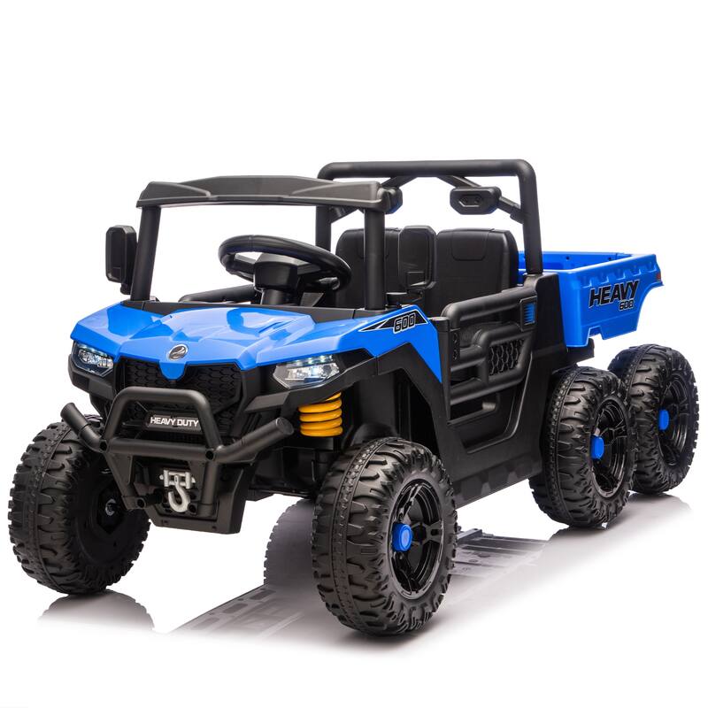 24V 440W Kids Ride On Six-wheel Electric Dump Truck W/ PC 2.4G, 4WD, Upgraded anti-collision bar, Six-wheel Suspension