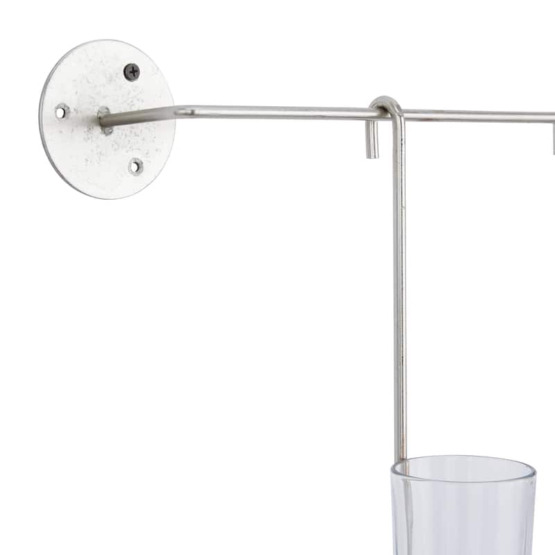 Metal 7 Candle Wall Sconce - Silver - CosmoLiving by Cosmopolitan