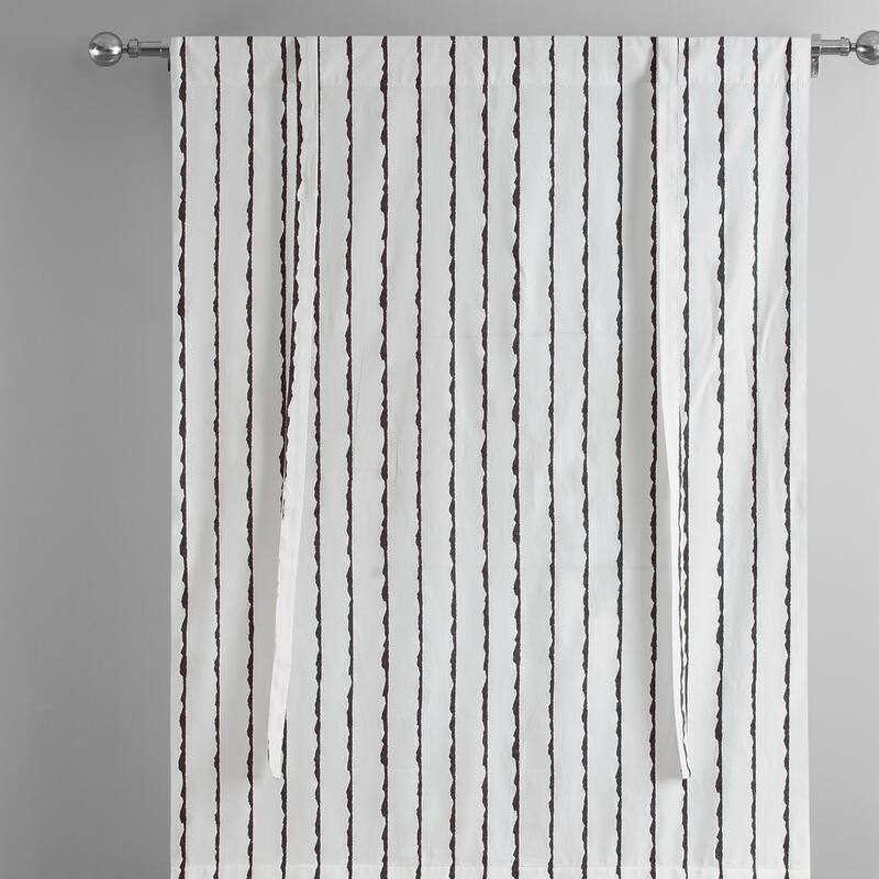 Exclusive Fabrics Sharkskin Printed Cotton Tie-Up Window Shade (1 Panel)