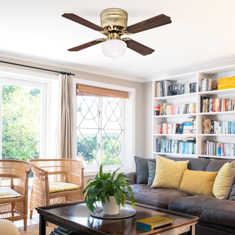 Westinghouse Lighting Casanova Supreme 42-Inch 4-Blade Indoor Ceiling Fan with LED Light and Opal Schoolhouse Glass