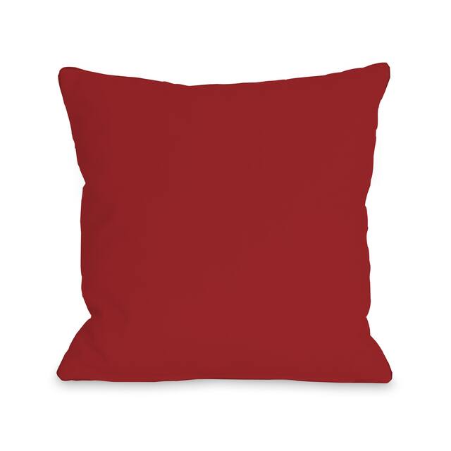 Bold Guide My Sleigh - Red Throw 16 or 18 Inch Throw Pillow by OBC