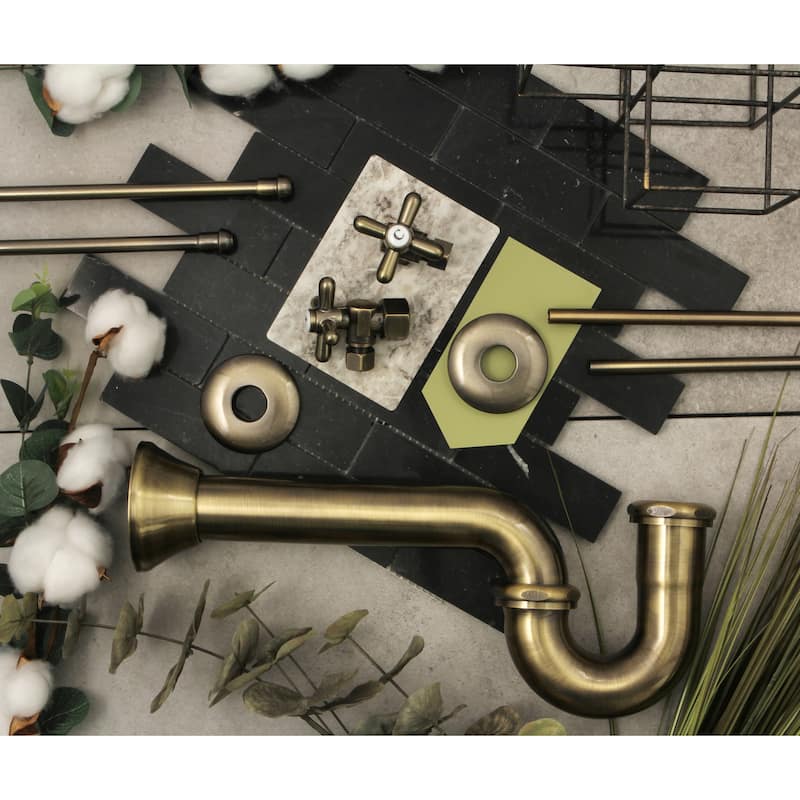 Gourmet Scape Plumbing Supply Kit with 1-1/2" P-Trap - 1/2" IPS Inlet x 3/8" Comp Oulet