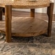 preview thumbnail 5 of 5, 2-Tier Round Coffee Table with Storage Shelf