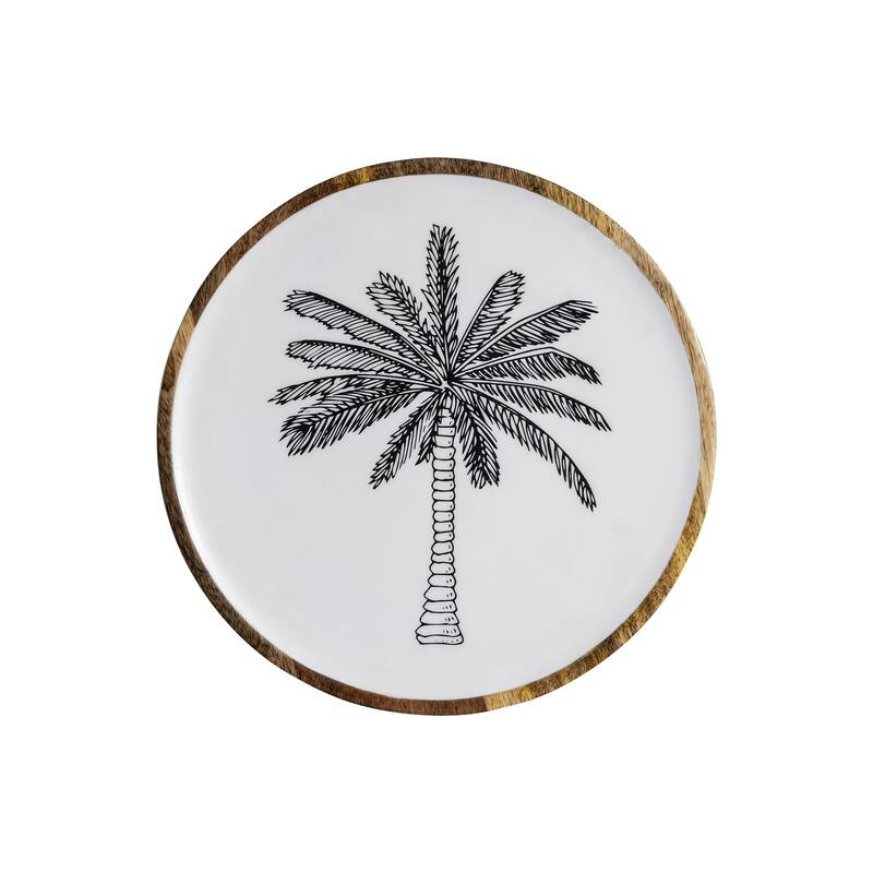 Mango Wood Plate w/Print