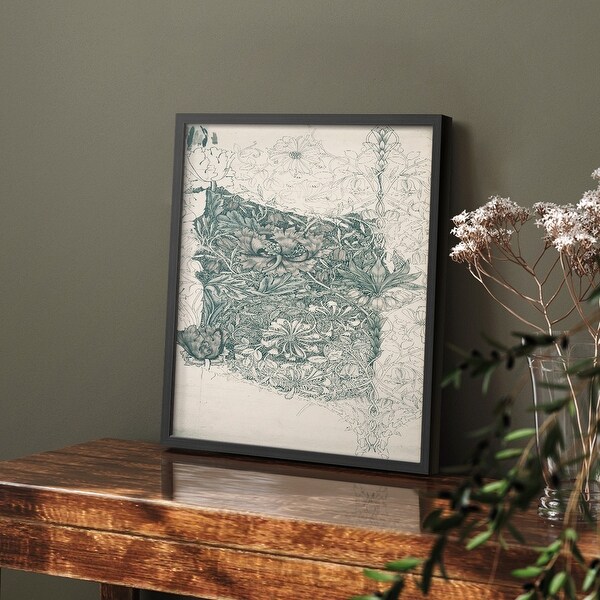 Vintage Abstract Print CXXXIII -Framed Print - Bed Bath