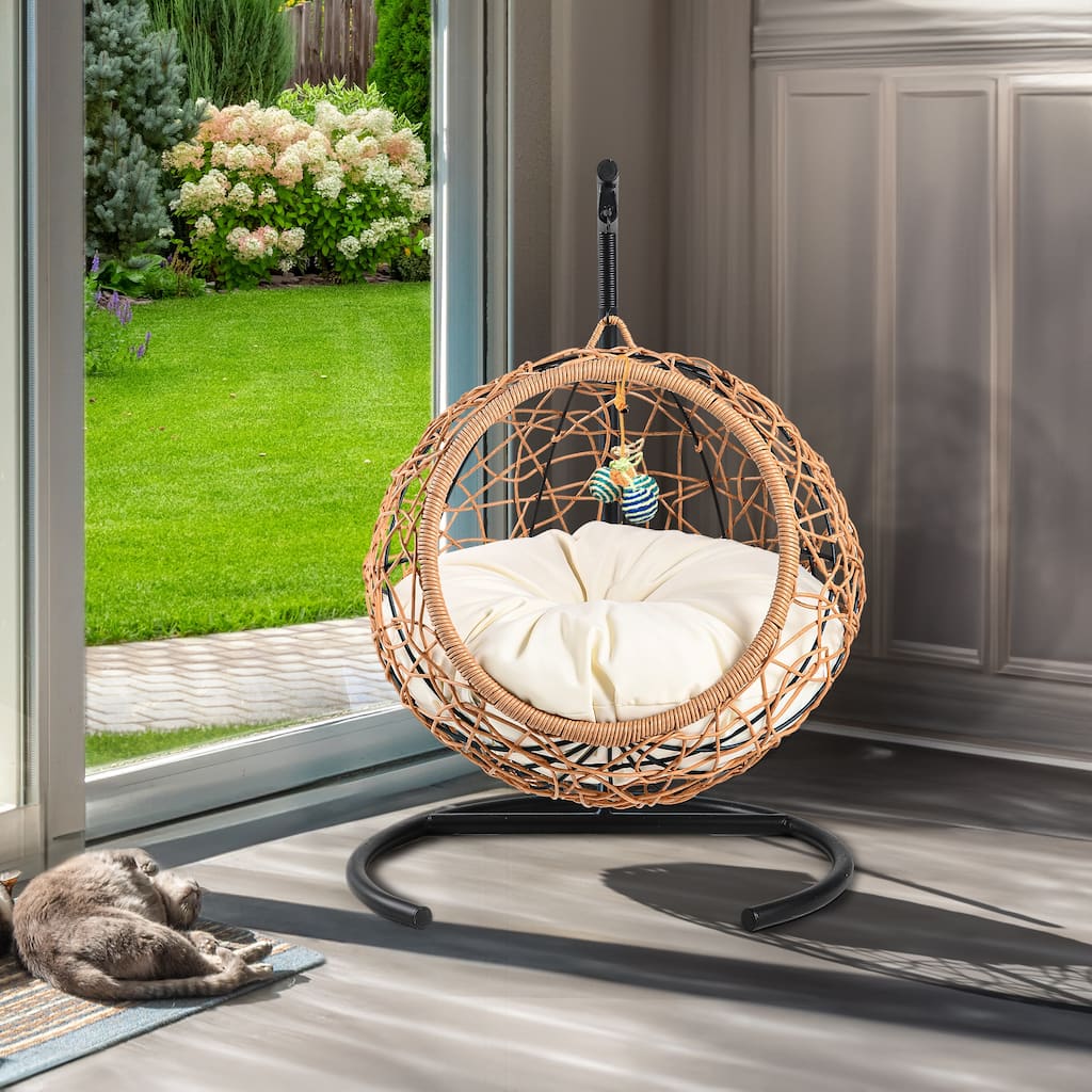 Moasis Rattan Egg Cat Bed