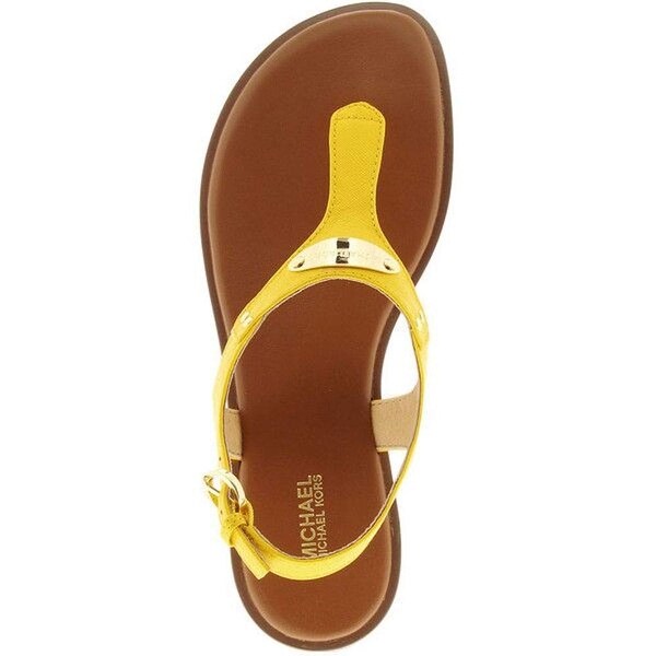 yellow mk sandals