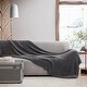 preview thumbnail 4 of 27, Cozy Potato® Crazy Messy Plush Throw Blanket Steel Gray