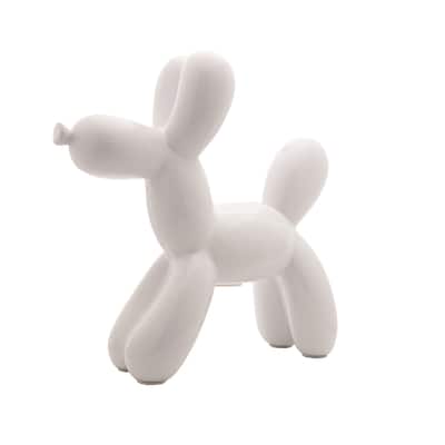 Interior Illusions Plus White Ceramic Dog Piggy Bank - 12" tall