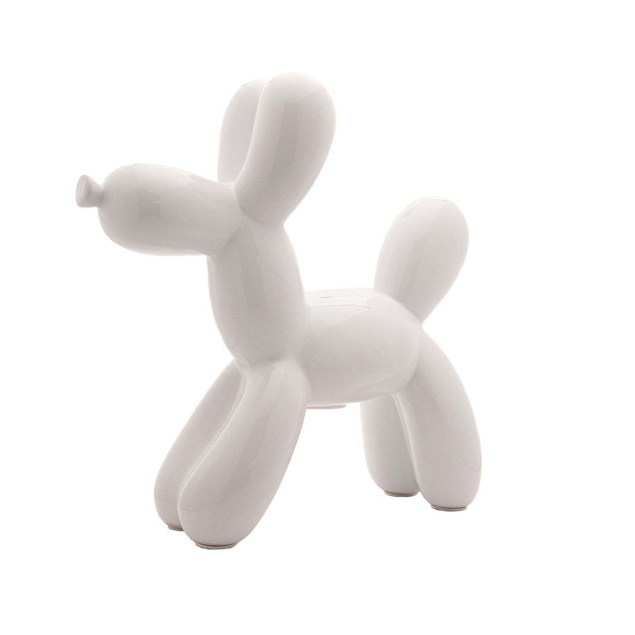Interior Illusions Plus White Ceramic Dog Piggy Bank - 12" tall