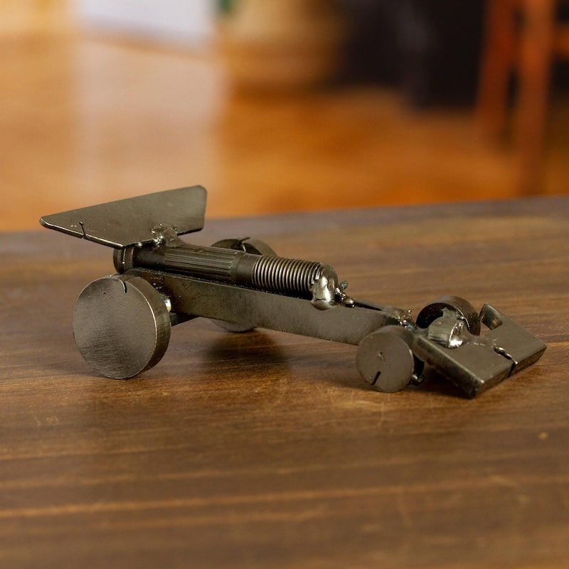 Novica Handmade Eco-Friendly Formula Recycled Scrap Metal Statuette