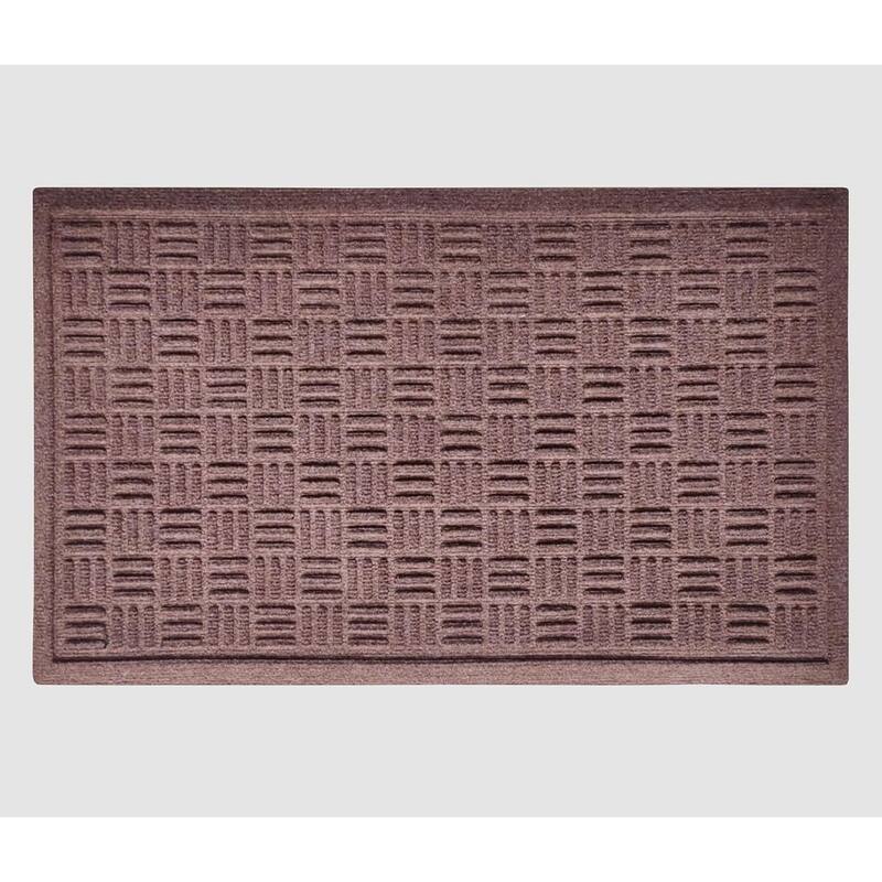 A1HC New All Weather Superior Dirt and Moisture Absorbing Polypropylene Door Mat with Non-Slip Backing for Inside Outside Use - 24"x36" - Chocolate Brown
