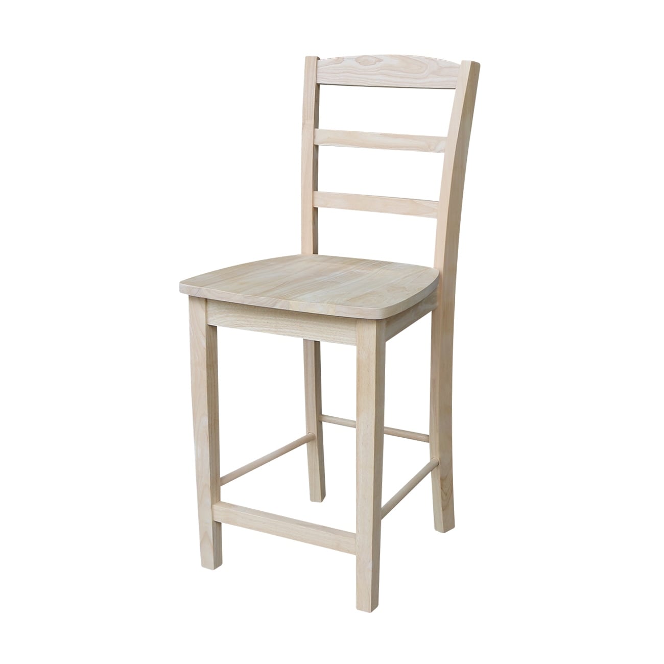 Unfinished counter shop height stools