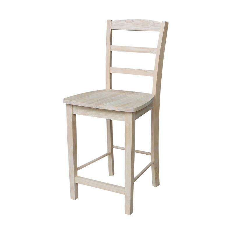 Madrid Solid Wood Stool - Unfinished - 24"